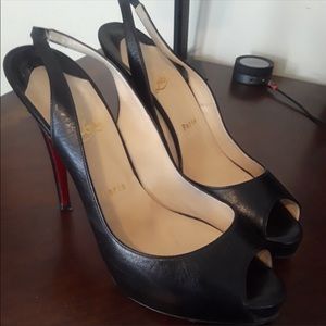 Christian Louboutin size 10 peep toe heels